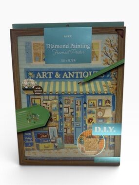 Diamond DIY Painting Framed Art & Antiques Shop Wall Art